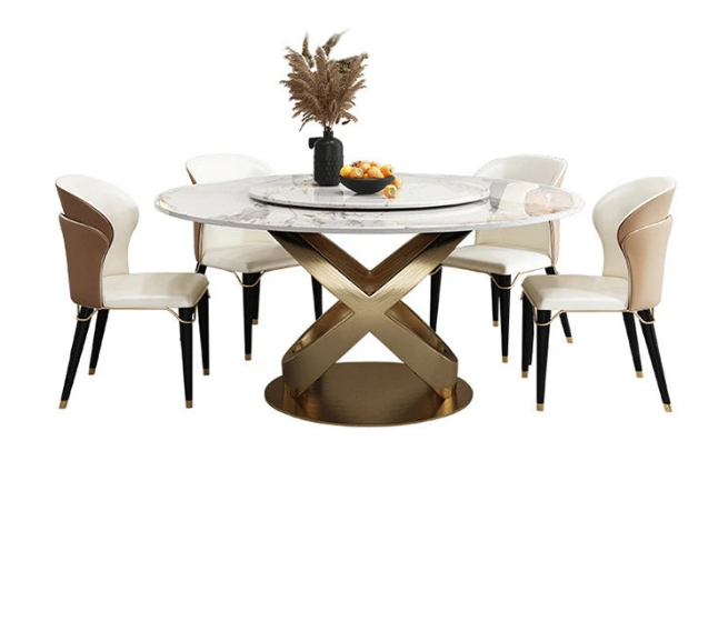 Marble Dining Table with chairs Set