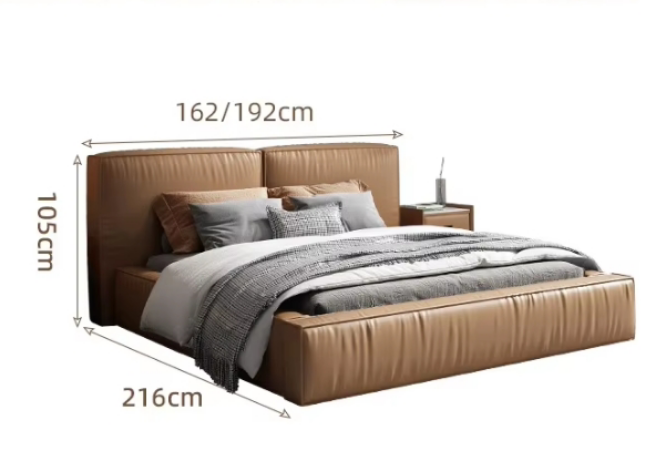 double bed with bedtable