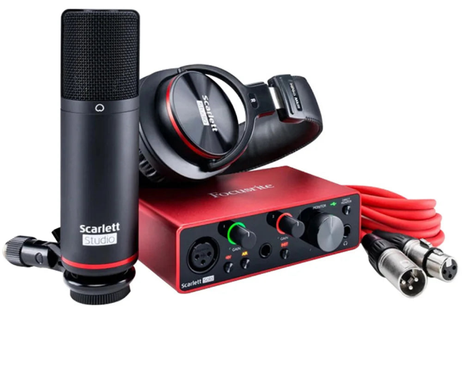 Scarlett Solo Studio 3rd Gen Recording Sound Card Set With Condenser Mic