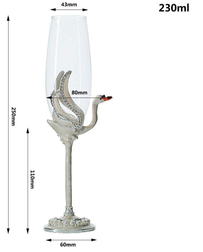 2 Glass  Swan