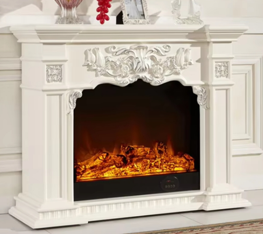 Wooden Standing Electric Fireplace