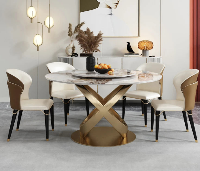 Marble Dining Table with chairs Set