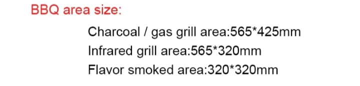 Large Gas And Charcoal Grill  Bbq  With Smoker Oven